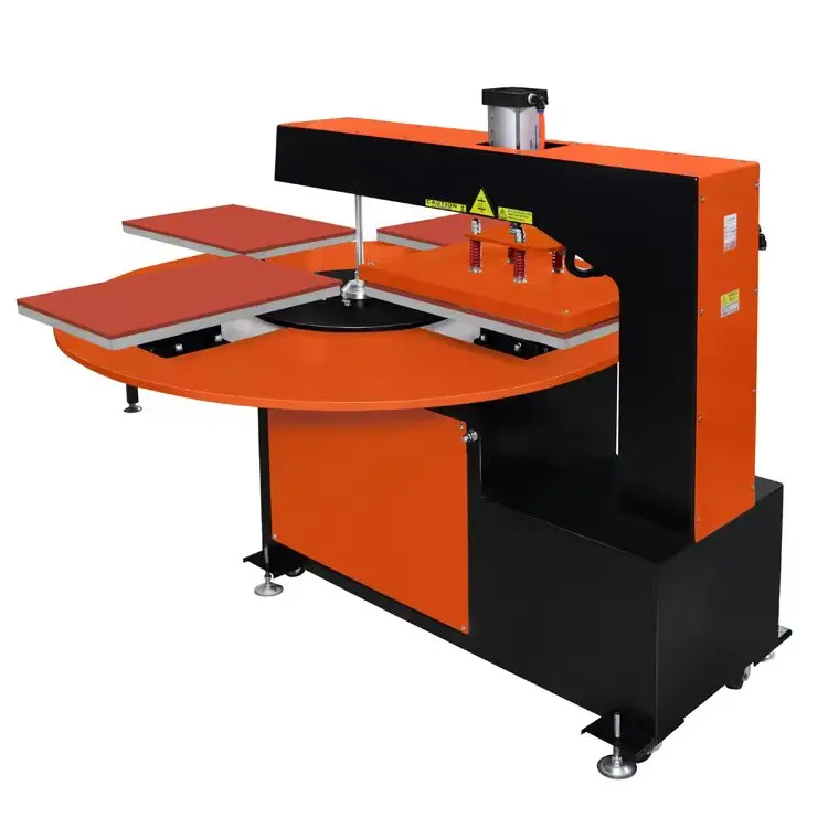 guangzhou factory heatpress Four station pneumatic heat press machine JC-25  40*60cm  220V single phase With 2 laser lights