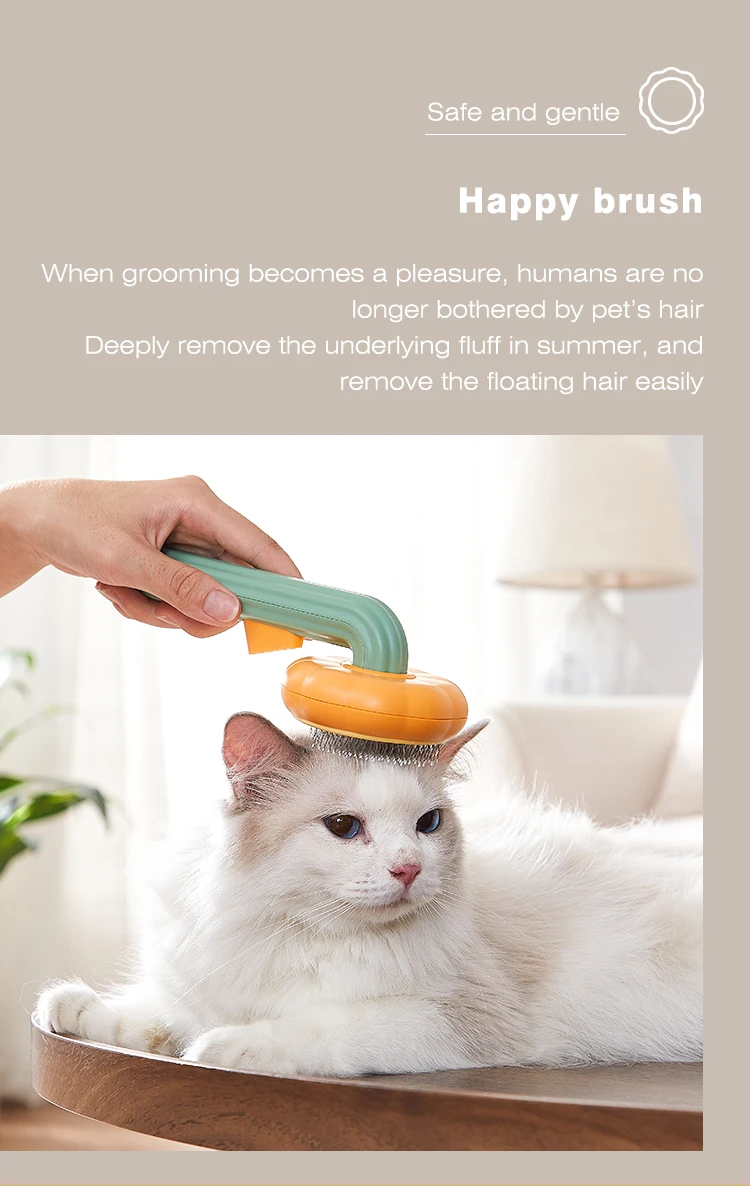 2 In 1 Pet Fur Mins Grooming Tools Hair Shedding Trimmer Comb Dog Cat Removal Brush Comb Pet Grooming Brush For Dog And Cat