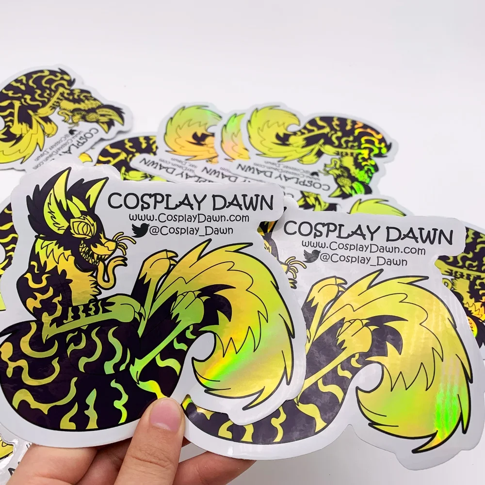 Пользовательская форма голограмма Водонепроницаемая высечка наклейка