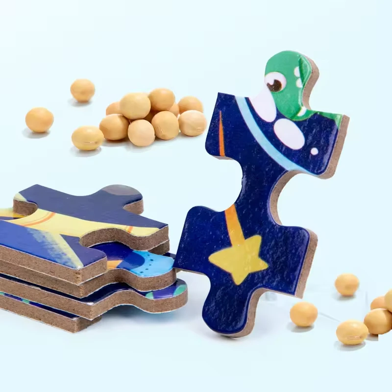 2024 New Product Paper Tube 100pcs Jigsaw Puzzle 12 Themes DIY Enlightenment Early Educational Baby Toys for Kids Boys & Girls