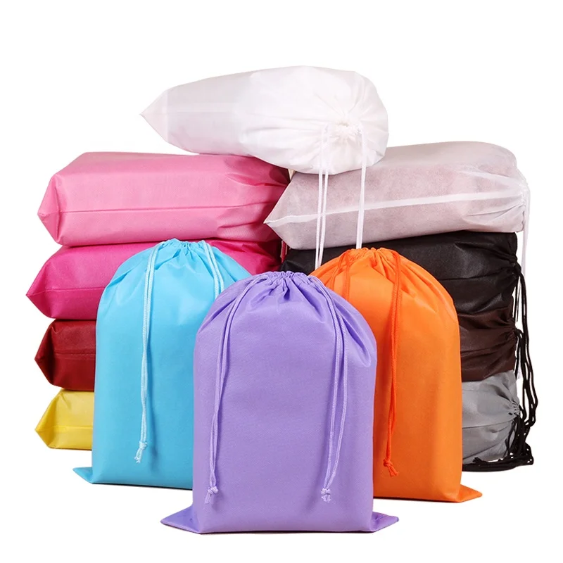 Custom reusable cheap price factory made drawstring shoe bag,eco-friendly Non-Woven Fabric drawstring dust bag