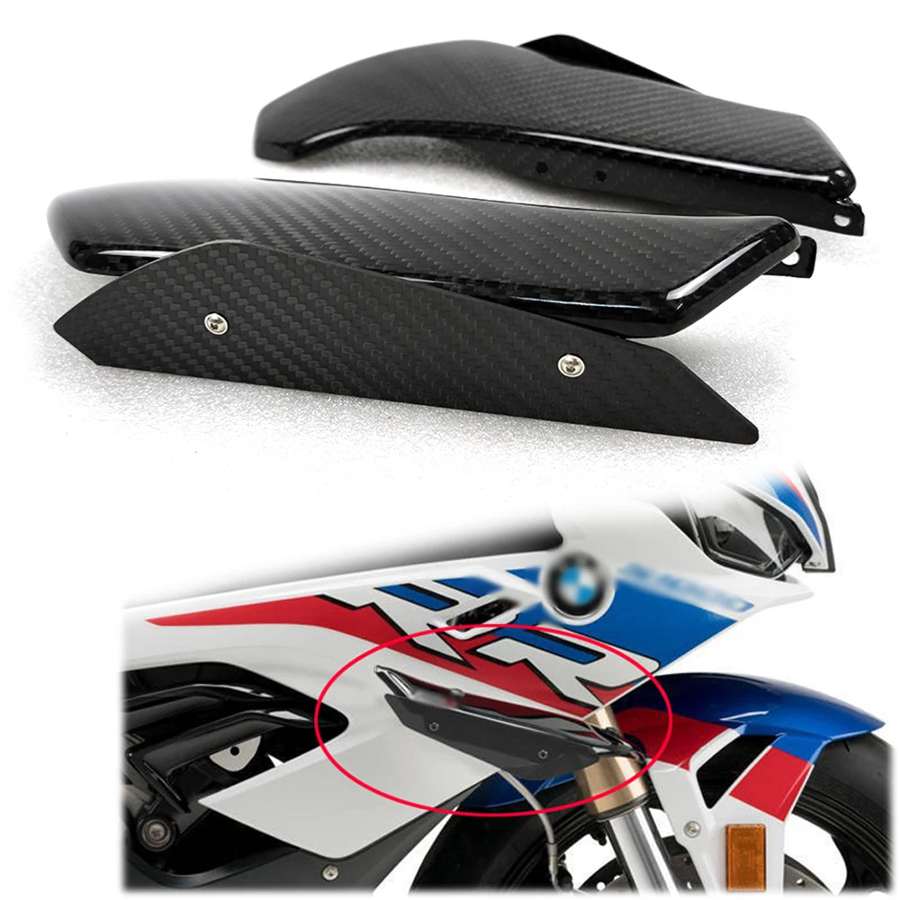 3K 3*3 Carbon Fiber Side Winglets Air Deflector Wind Fairing Wing Motorcycle Accessories 2019-2021 For BMW S1000RR M1000RR