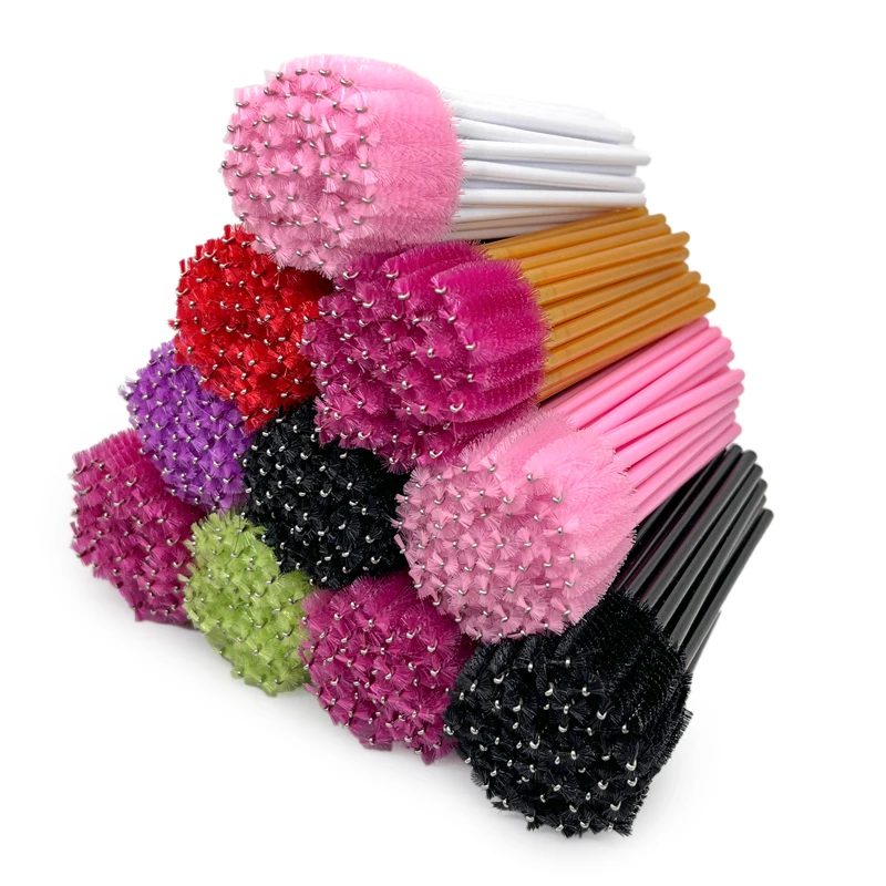 Cleaning Mini Bendable Eyebrow Makeup Cosmetic Nylon Mascara Lash Wand Disposable Eyelash Spoolie Applicator Eye Extension Brush