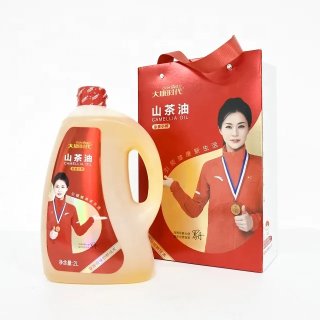 Naked camellia flavor cold pressed cooking oil and cosmetic material oil  2L