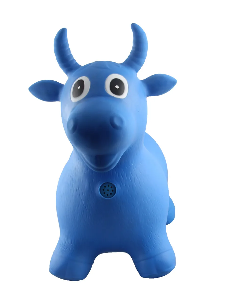 
Inflatable Eco-friendly PVC Ride-on Animal hopper cow/jumping animal with music box 