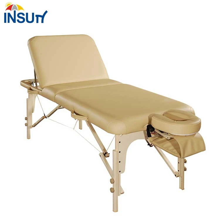 Manufacturer wholesale solid portable folding massage table PU leather facial bed for sale