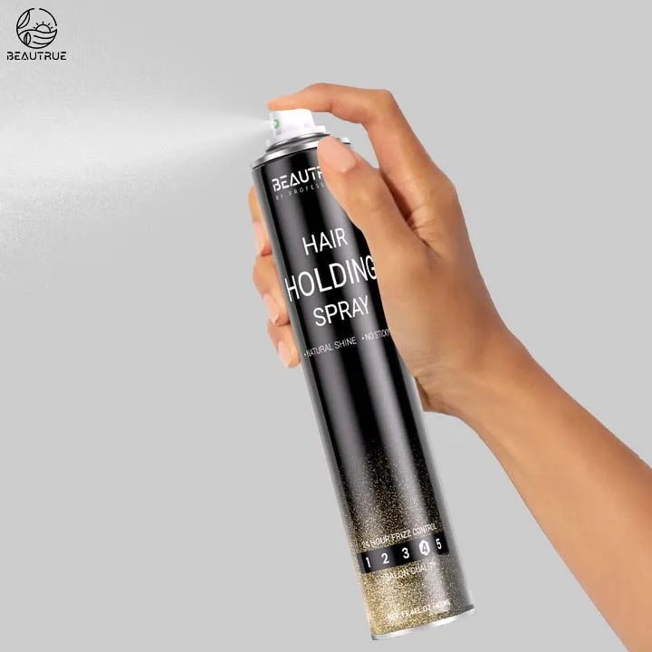 Custom Aluminium Iron Can Aerosol Hairspray Printing & Labeling Strong Hold Spray For Hair Extra Styling Fast Dry Holding Spray