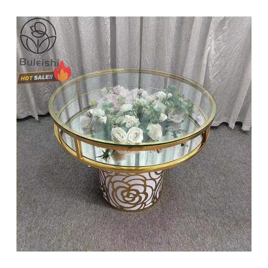 Tables Cake Decoration Supplies Marriage Ceremony Party Events Gold Tables Decoration for Wedding Reception Backdrop