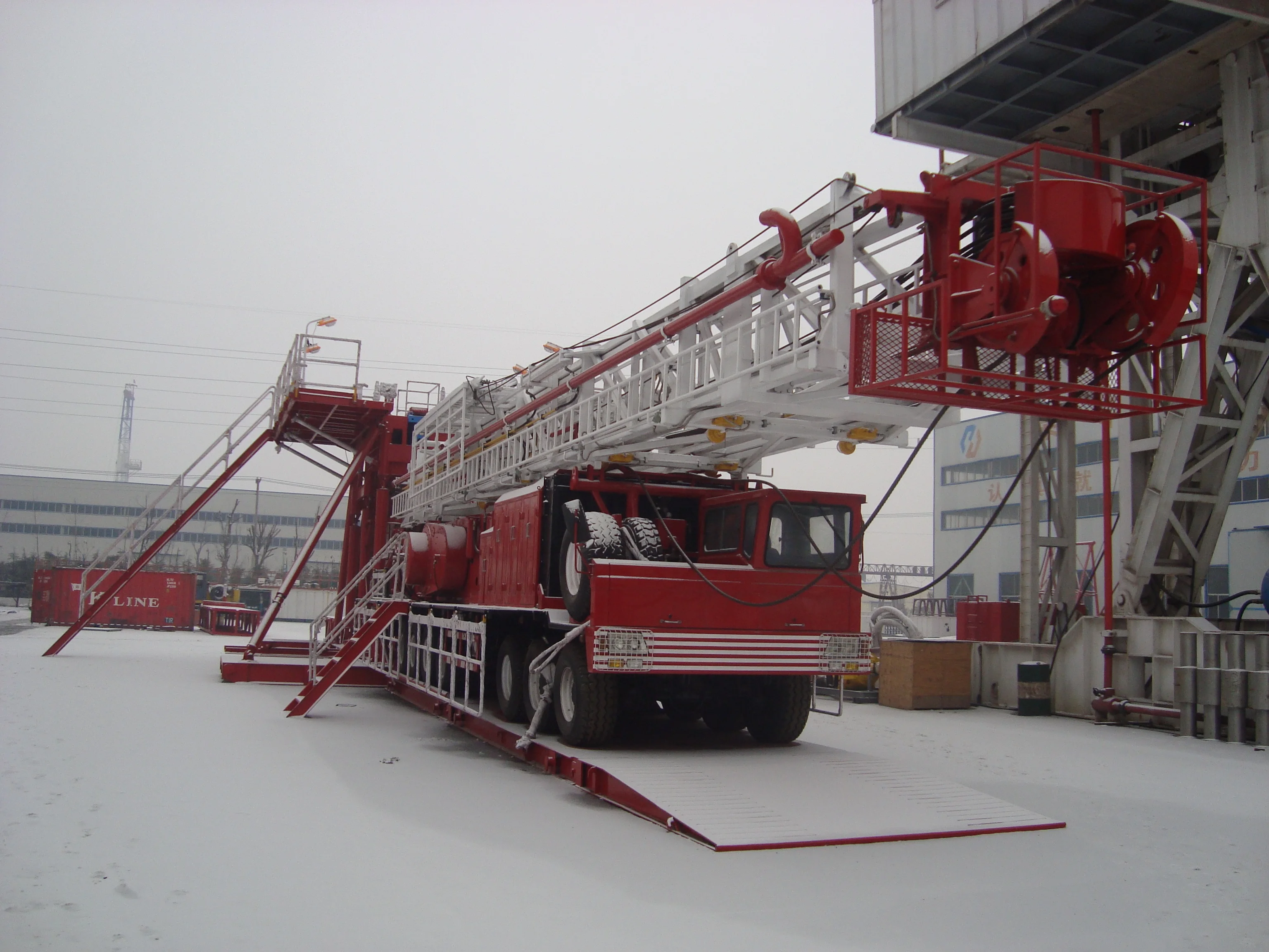 
High Efficient 1500m Mobile Oil Drilling Rig Truck Mounted Well Drilling Rig 