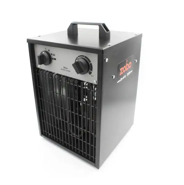 Portable electric fan heater adjustable thermostat electric hot air blower