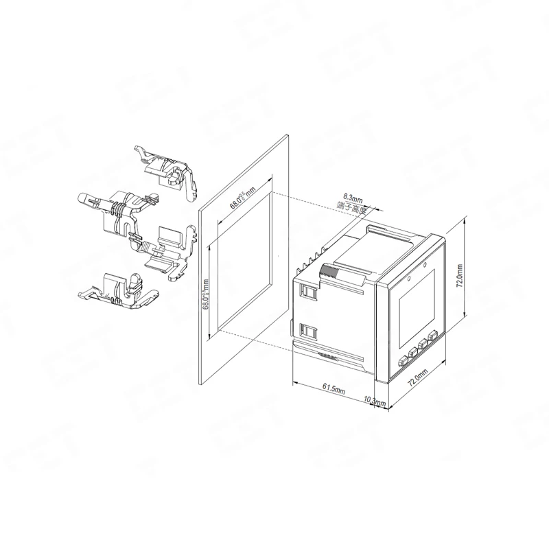 CET PMC-D721MD 10-1000 вход dc измеритель энергии RS485 modbus с данными lpogger для панели солнечных батарей дозирования