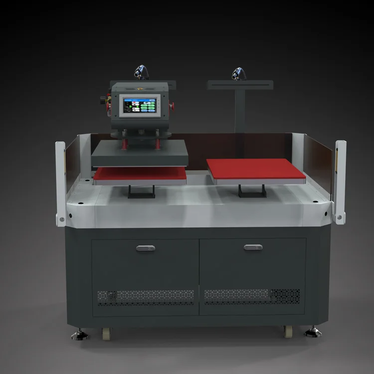 FACTORY HOT SALE 40*60 cm automatic pneumatic PET DTF film or sublimation paper heat press machine for t-shirt heat transfer