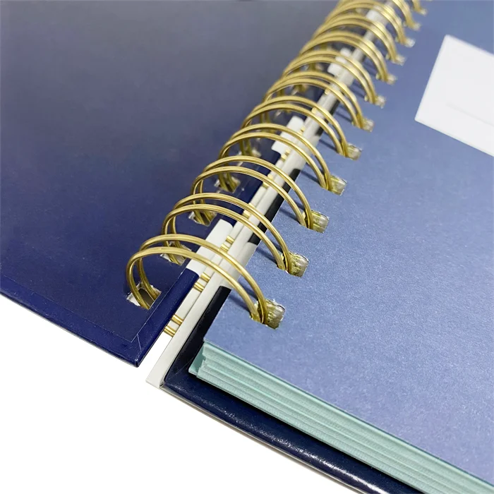 Hardcover Paper Daily Weekly Guest Diary Binder Custom Printing Wedding Journal Books Planner 2022 Spiral A5 B5 Notebook