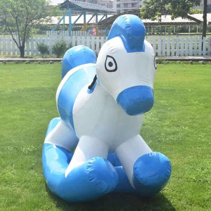 Hot selling commercial inflatable toy game kids favorite closed horse rocker toy wholesale small inflatable sport game