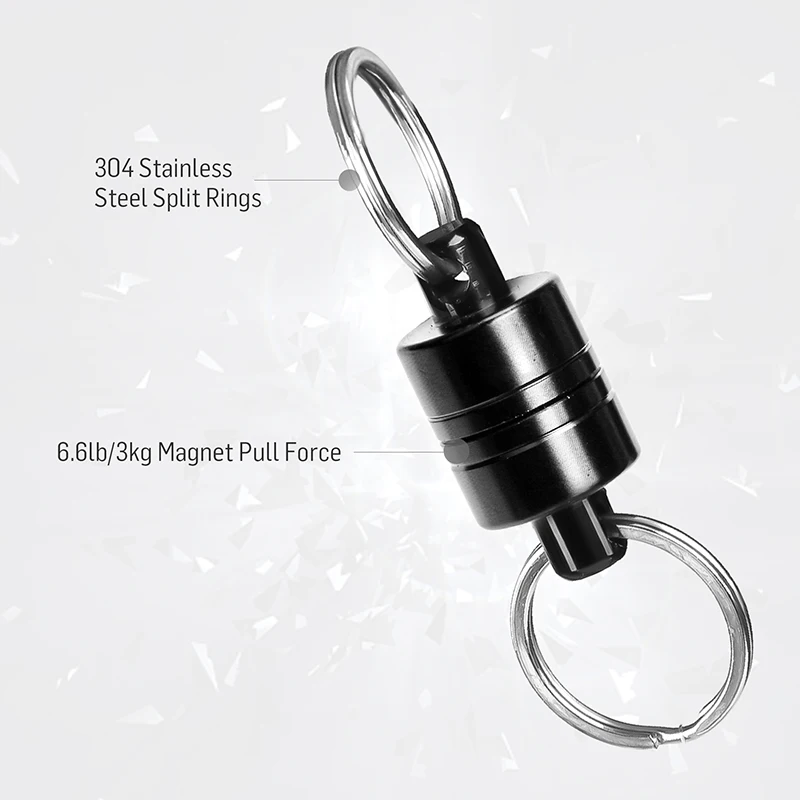 Fishing Strongest Magnetic Net Release Magnet Clip Holder Retractor, Quick Release Keychain with Super Strong Magnet