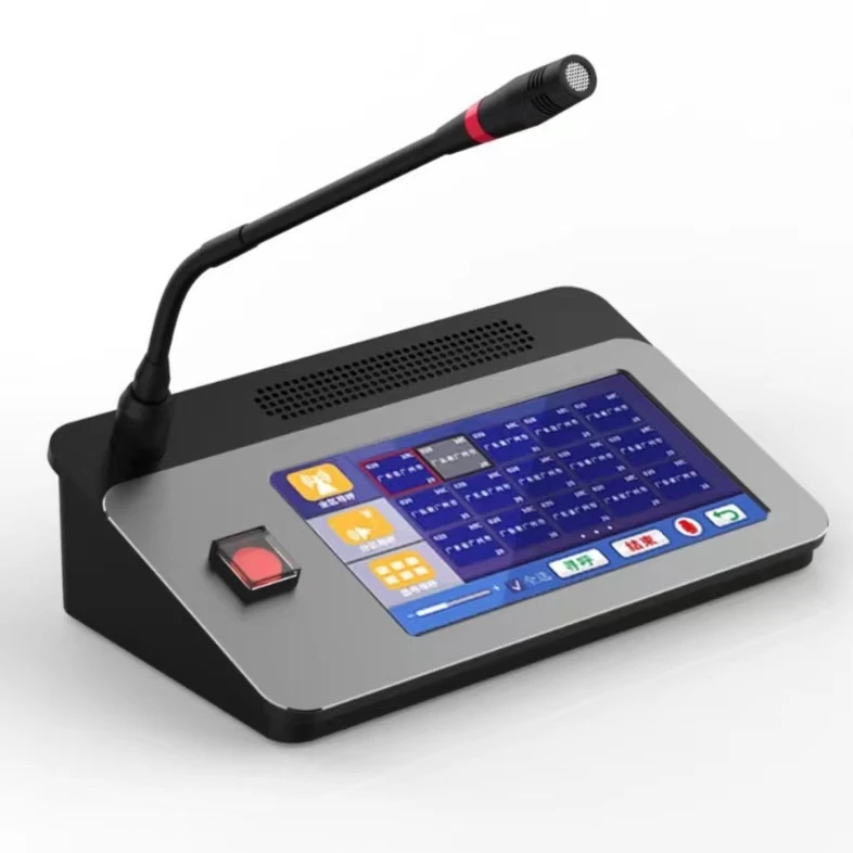 IP Network System Paging Microphone Built in with Server for 50 Terminal