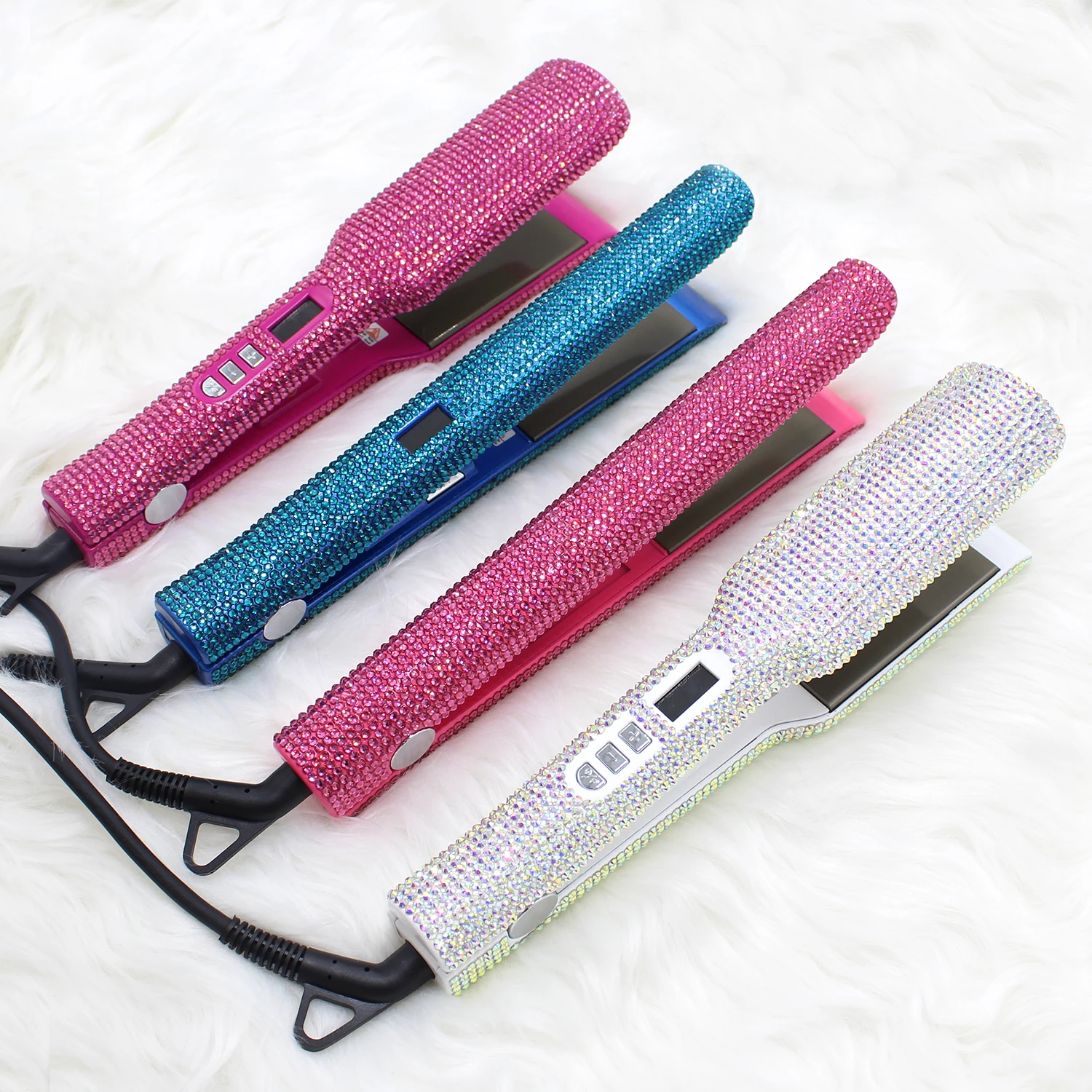 Wholesale Custom Packaging Box Flat Irons Professional Private Label Titanium Flat Iron Hair Straightener