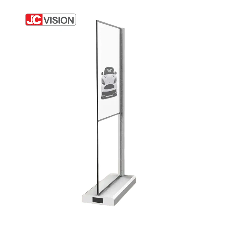 JCVISION Digital Signage Transparent 55 inch Floor Standing OLED Indoor Screen Kiosk