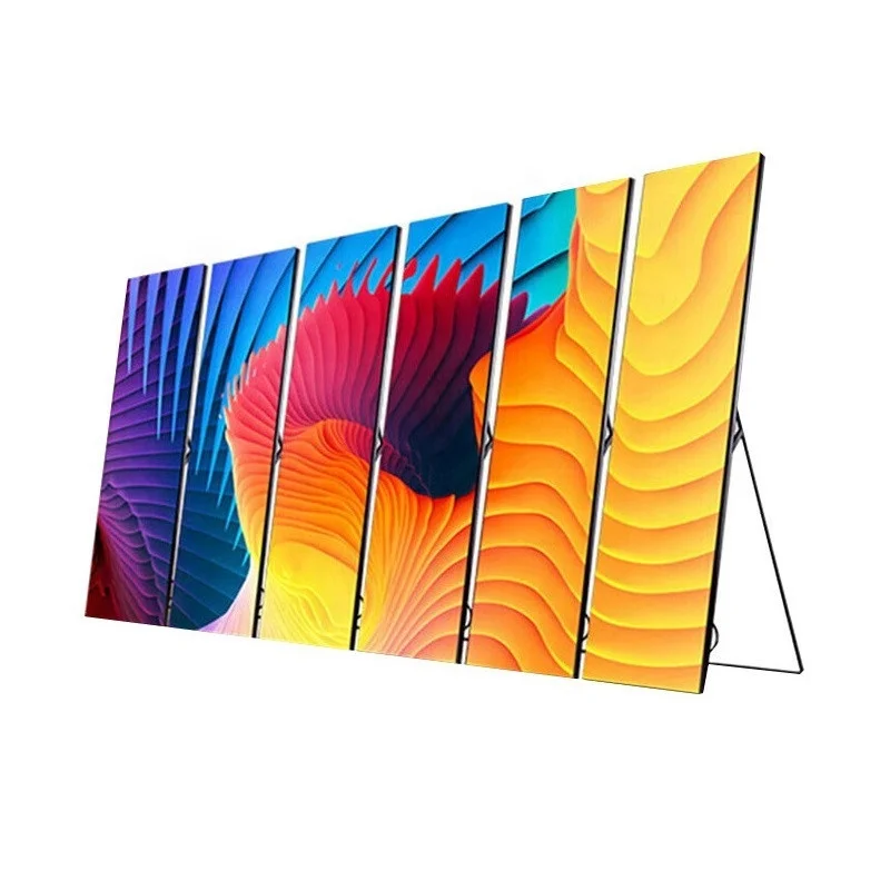 Indoor Advertising Led Poster Hd Modules Wifi Smart Led Mirror Poster Display Panel Fullcolor Billboard Screens