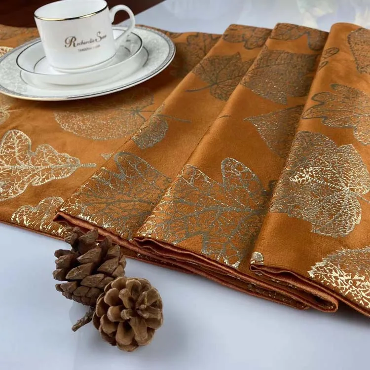 Wholesale custom factory made household dining table decoration leaf printed table rubbers set for harvest