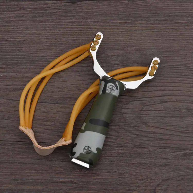 Powerful Sling Shot Aluminium Alloy Slingshot Camouflage Bow Catapult Outdoor Hunting Shooting Professional Slingshot