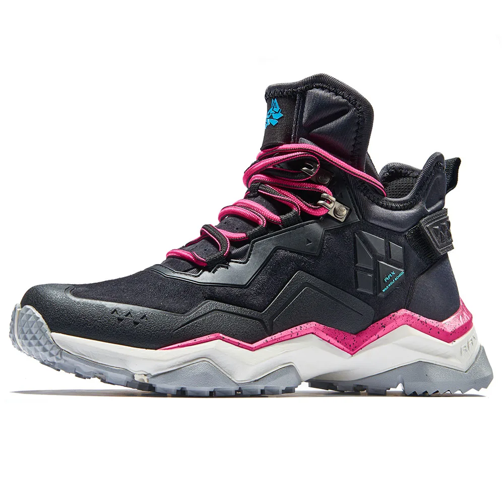 
RAX Women Hiking Boots Outdoor Leather Waterproof Anti Slip Camping Backpacking Shoes Walking Boots 