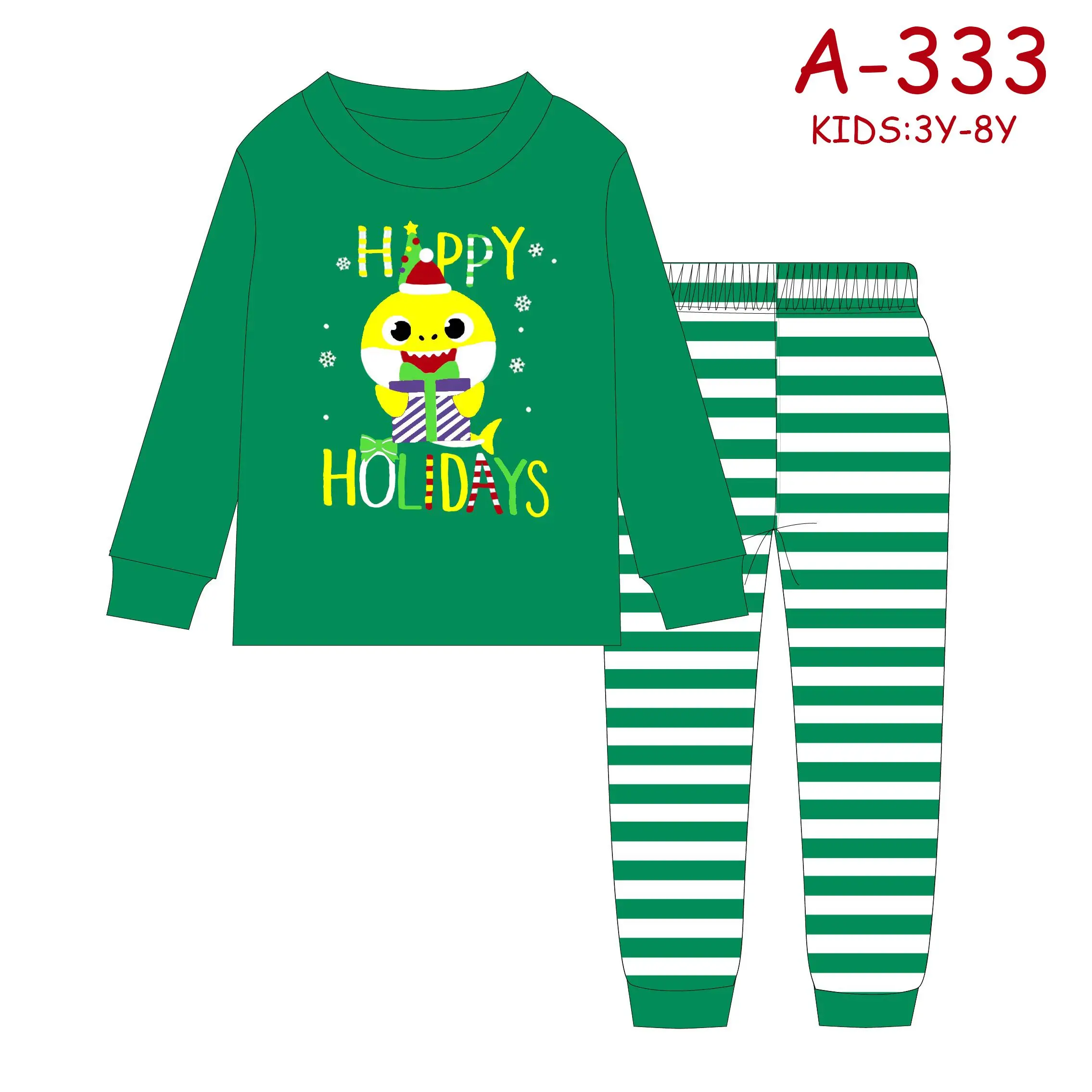 children clothing wholesale long sleeve pyjamas kids christmas pajamas pjs set kids pajama set cotton pajama for kids girls set