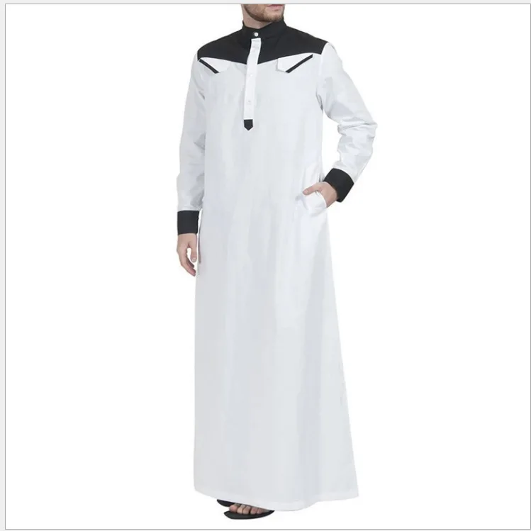 Wholesale Cheap Arabic Winter Muslim Men Clothing Islamic Dress Al Aseel Saudi  Moroccan Thobe Men Muslim