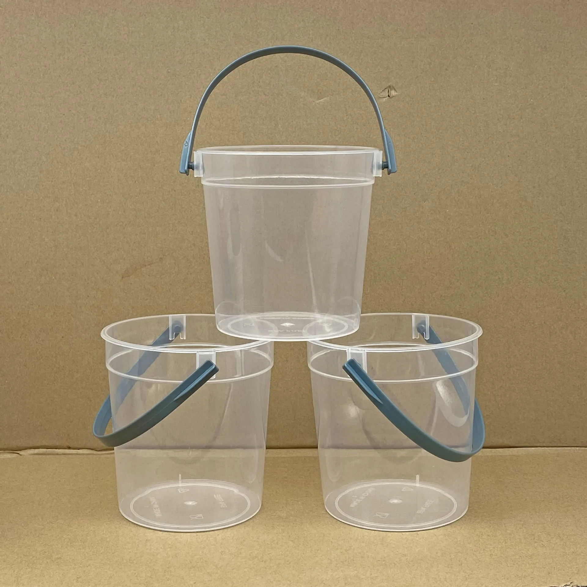 Custom Logo PP Food Grade Plastic Liquor Rum 1L 32oz cocktail Bucket with Carrying Handle