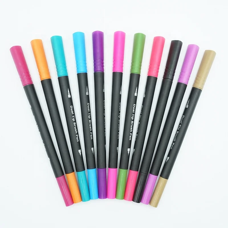 Хорошее качество, кисть с двойным наконечником, сублимационный хайлайтер, цветные карандаши для рисования