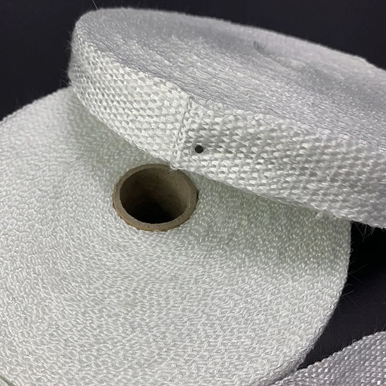 Thickness 1.5mm Thermal Insulating Fiberglass Braided Ribbon Tape