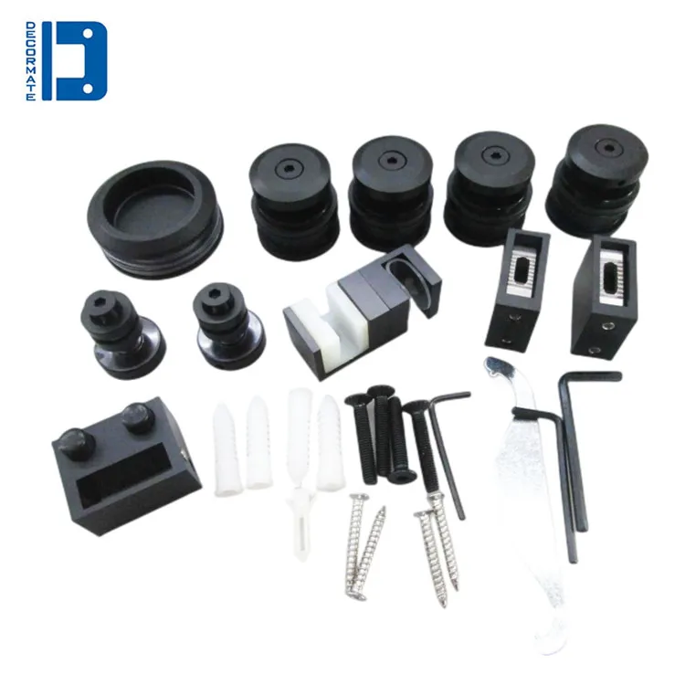 Shower Hardware Mute Frameless Shower Door slide rail Wheel Set Stainless Steel 304 Sliding Glass Door System Kit