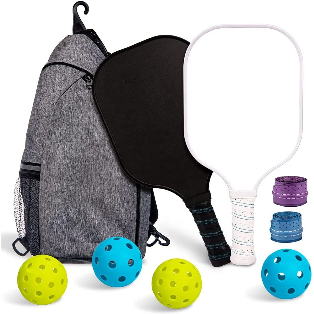 Custom Design Logo Fashion Edgeless Usapa Approved Pop Carbon High Grit Graphite Pickleball Paddles Set Racquets