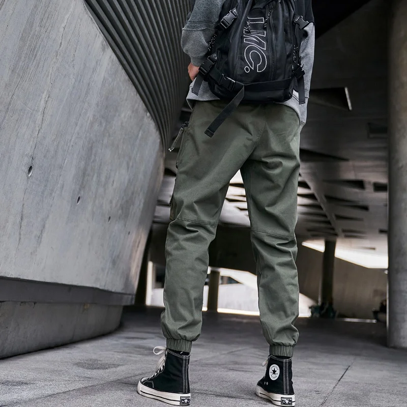 ANSZKTN Mens Cargo Pants Men Fashion 2021 Spring Baggy Joggers Korean Style Hip Hop Japanese Streetwear Jogging Pants For Men