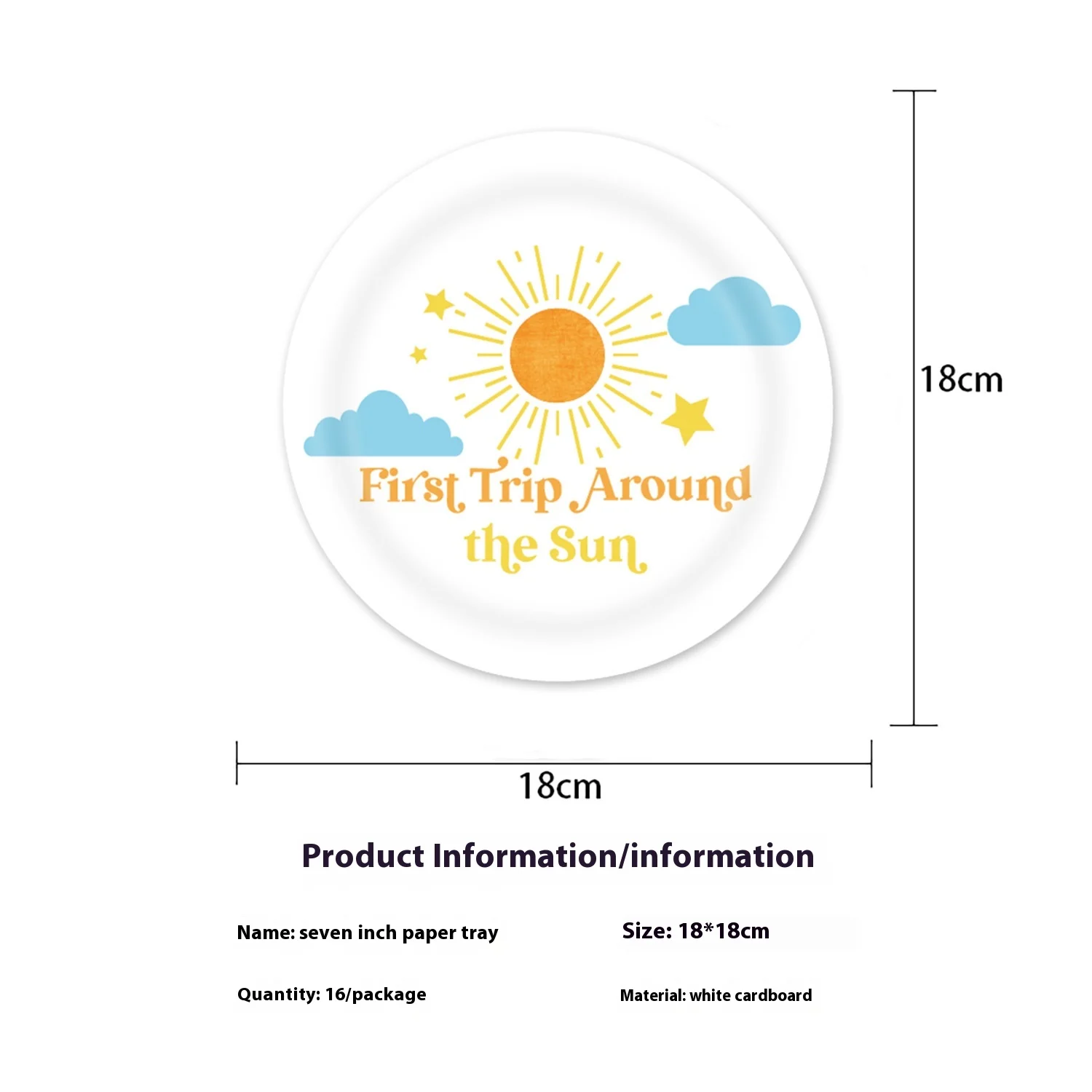 decoration accessories for birthday Party Tableware Paper Tray Cups Napkins  Necessities cake decorating supplies for Baby Style