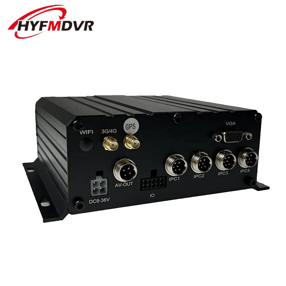 HYFMNVR AHD 4 Channels HDD Car Video Recorder GPS Beidou 3G High-definition Vehicle Monitoring Host Mobile NVR Manufacturers