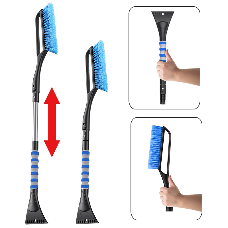 multifunctional wiper and snow scraper removable ice scraper snow brush and detachable extendable ice scraper with ergonomics