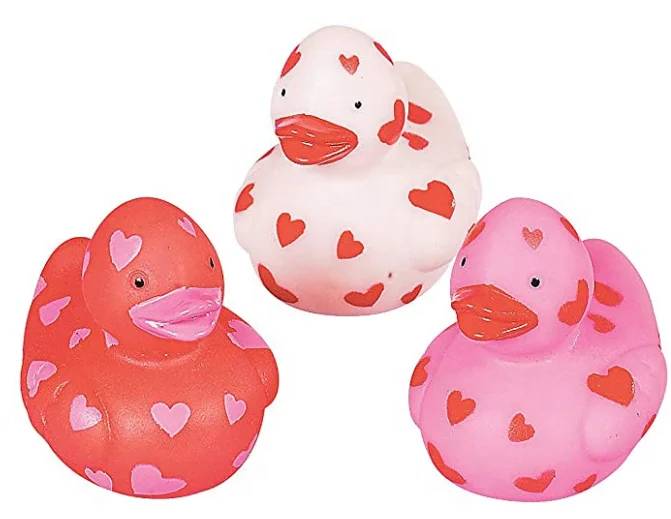 
YL159 24 Pieces Mini Valentine Rubber Duck 