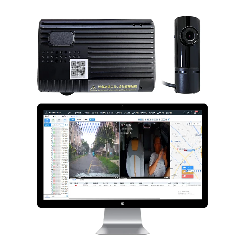 4G real-time monitoring tachograph 3ch car black box with DMS ADAS fleet management for taxi GPS positioning tachograph