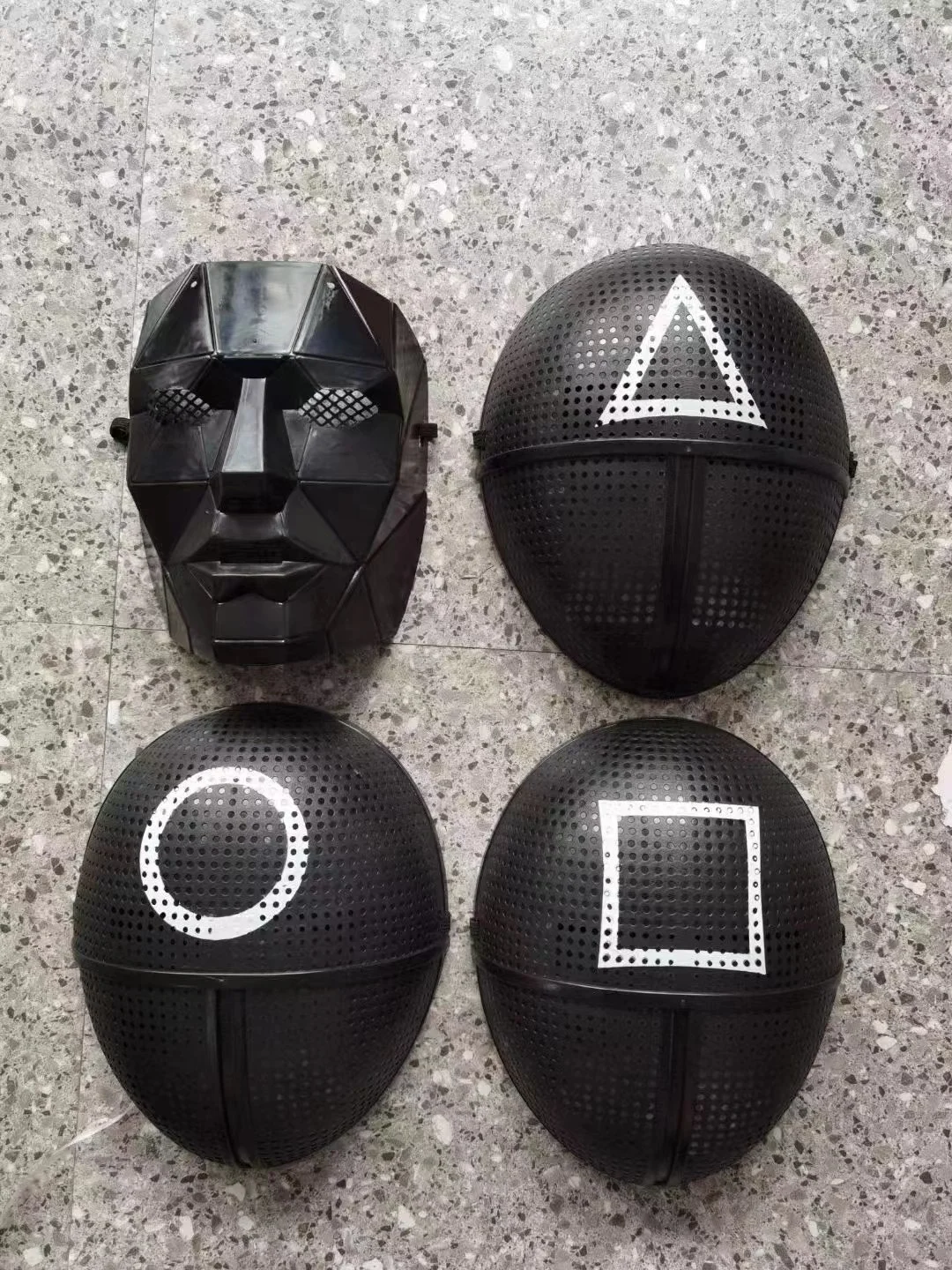 Reality Survival TV 2021 Cosplay Accessories Halloween Masquerade Props Triangle Square Round Squid Game Masked Man Masks