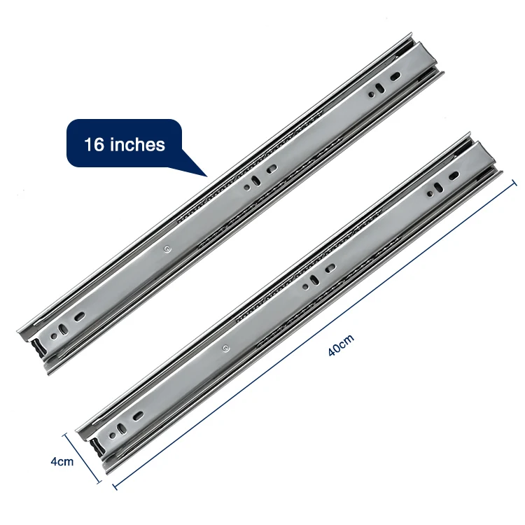 Office Furniture Hardware Telescopic Channel Ball Bearing Stainless Steel Drawer Slides
