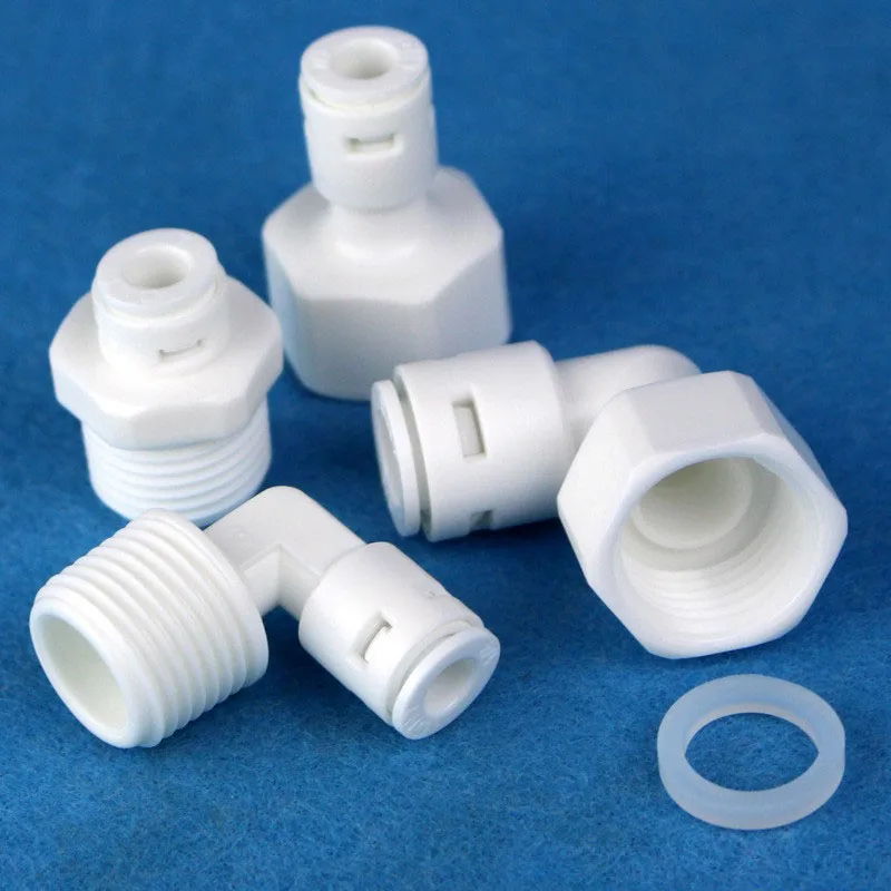 1/4 Connecting Pom Pe Tube Free Card Straight Quick Fitting Connector With Male Thread water filter spare parts