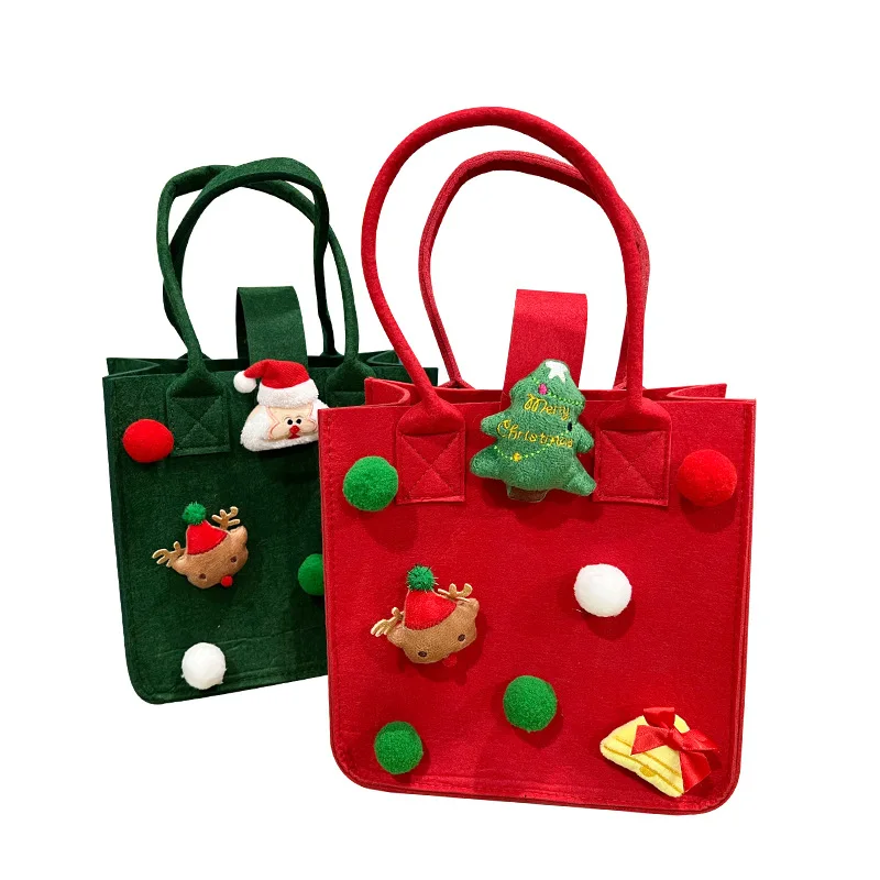 Симпатичная Рождественская фетровая сумка подарочная сумочка Подарочная для свадебного банкета