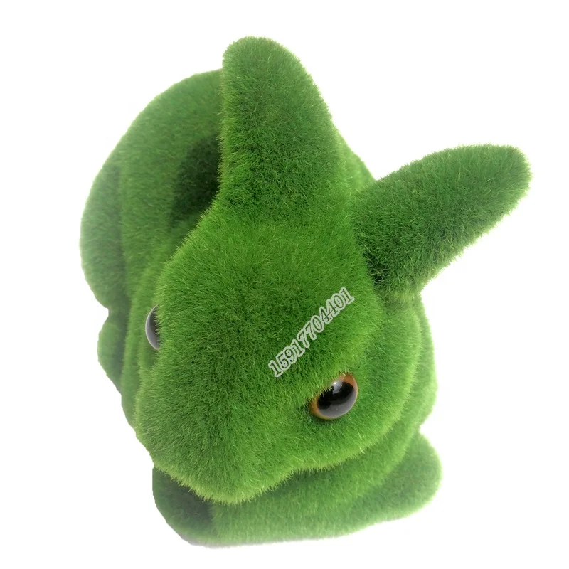 Cheap Halloween lovely moss rabbit artificial animals for table decoration