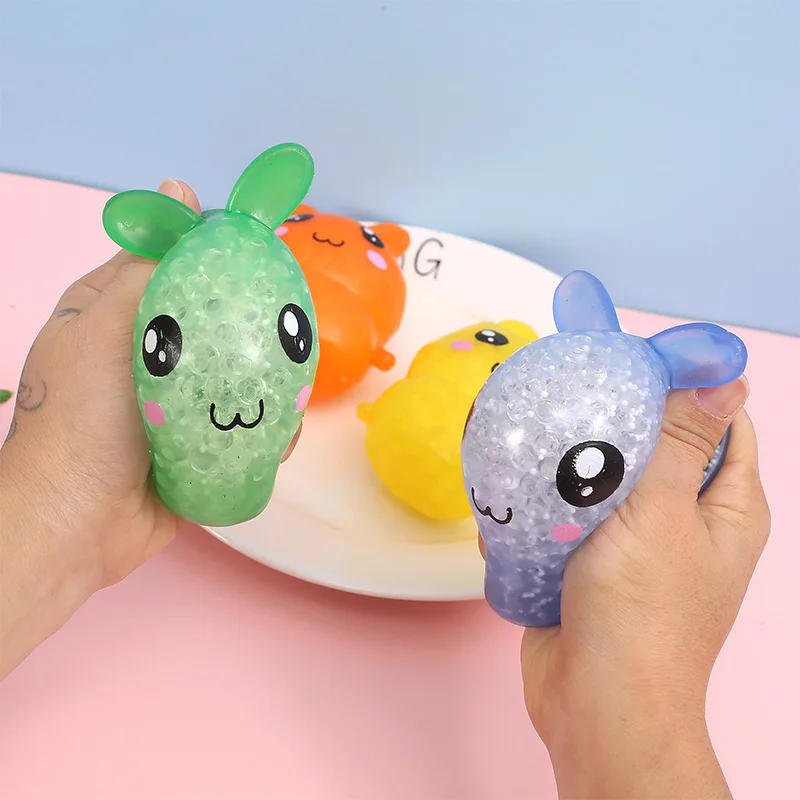 Squishy Kids Adults Stress Fidget Balls Filled With Water Beads To Relax For Easter Bunny Fidget Sensory Toys