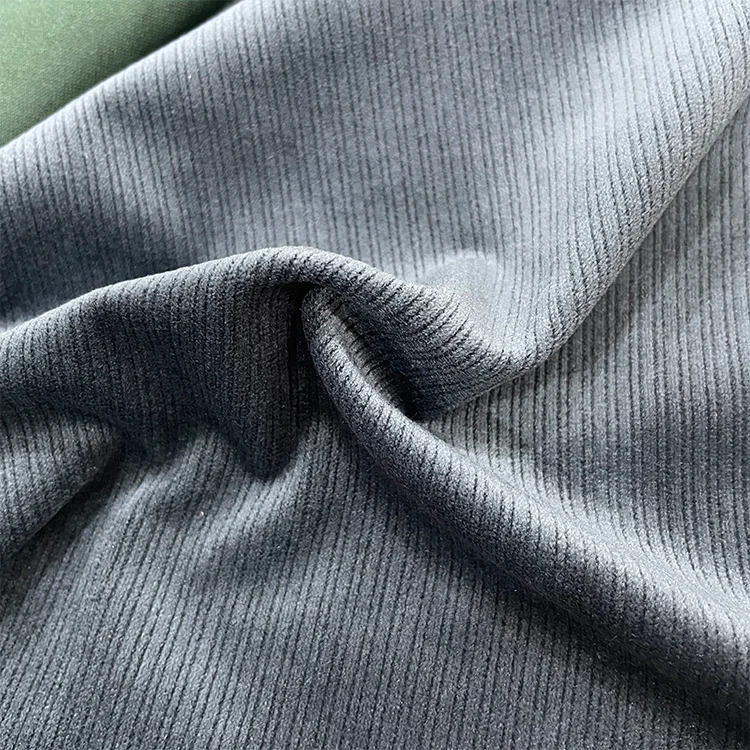 Oushida Fashion winter coat men woman garment suit burnout outdoor wide wale corduroy bonded think fleece fabric for jacket