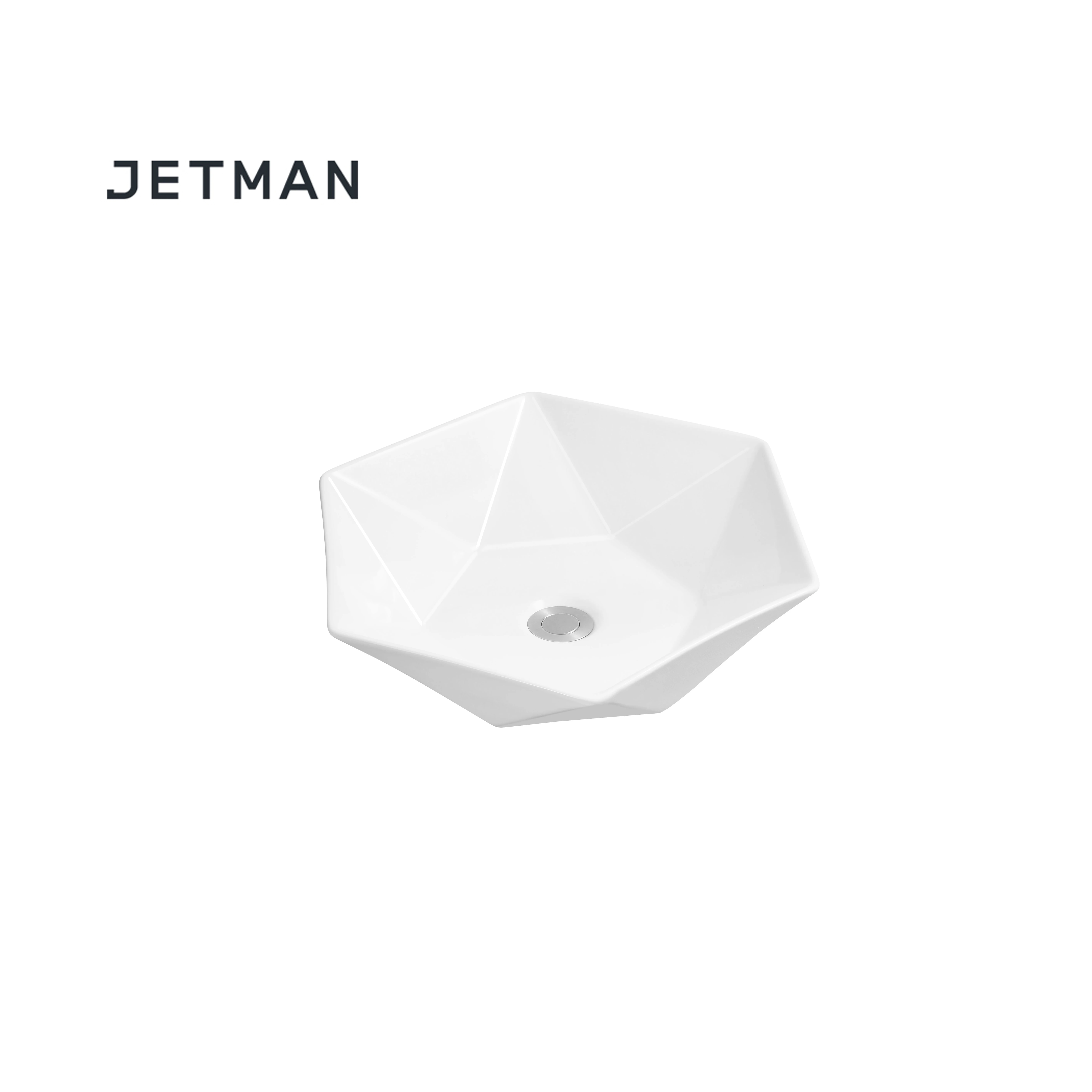 
JM7881 420*420*120 Irregular shape counter top mount vanity sink art basin ceramic basin 