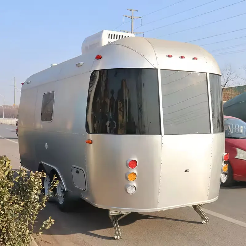 2025 New Luxurious Airstream Caravel Classic 33FB Twin Travel Trailer with Side and Window Awnings