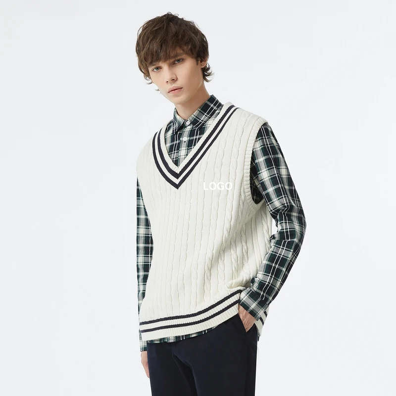 Hot sell  2022 New Sleeveless uniform School Sweater Vest Vest College Couples