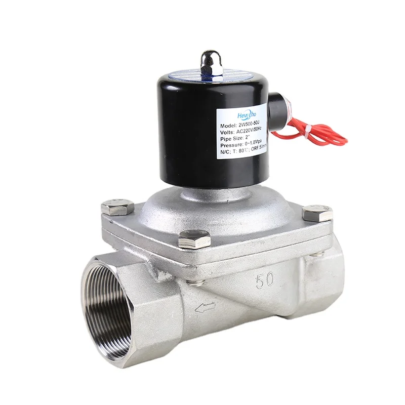 
DN50 Large Flow 2 Inch Electric Stainless Steel Direct Acting Control Water Solenoid Valve 